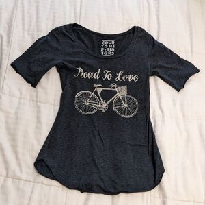 Courtship + suitors 3/4 length sleeves graphic tee size Medium